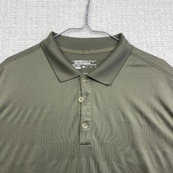 Nike Golf Tour Performance Core Body Mapping Polo Shirt Mens Sz XL Green 508321 - Picture 2 of 15